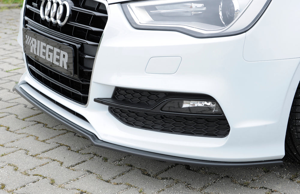 Audi A3 (8V) Rieger Spoilerschwert für orig. S-Line Frontschürze gekantete Version, für orig. Frontschürze, ABS, für Fzg. mit S-Line Exterieur, 
inkl. Montagezubehör, ABE