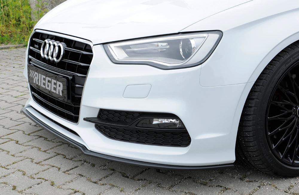 Audi A3 (8V) Rieger Spoilerschwert für orig. S-Line Frontschürze gekantete Version, für orig. Frontschürze, ABS, für Fzg. mit S-Line Exterieur, 
inkl. Montagezubehör, ABE