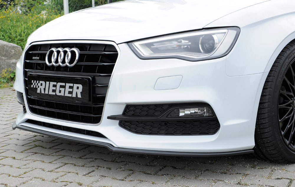 Audi A3 (8V) Rieger Spoilerschwert für orig. S-Line Frontschürze gekantete Version, für orig. Frontschürze, ABS, für Fzg. mit S-Line Exterieur, 
inkl. Montagezubehör, ABE