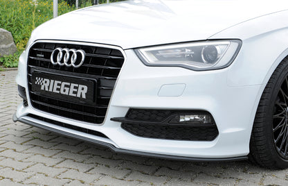 Audi A3 (8V) Rieger Spoilerschwert für orig. S-Line Frontschürze gekantete Version, für orig. Frontschürze, ABS, für Fzg. mit S-Line Exterieur, 
inkl. Montagezubehör, ABE