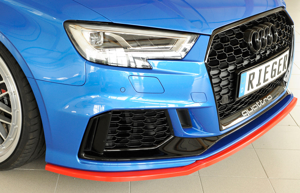 Audi RS3 (8V) Rieger Spoilerschwert für orig. RS3-Frontschürze für orig. Frontschürze, ABS, 
inkl. Montagezubehör, ABE