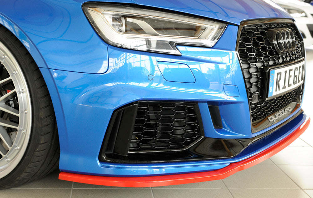 Audi RS3 (8V) Rieger Spoilerschwert für orig. RS3-Frontschürze für orig. Frontschürze, ABS, 
inkl. Montagezubehör, ABE