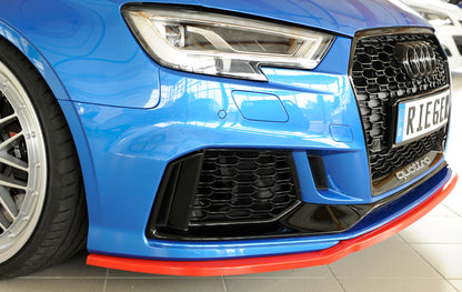 Audi RS3 (8V) Rieger Spoilerschwert für orig. RS3-Frontschürze für orig. Frontschürze, ABS, 
inkl. Montagezubehör, ABE