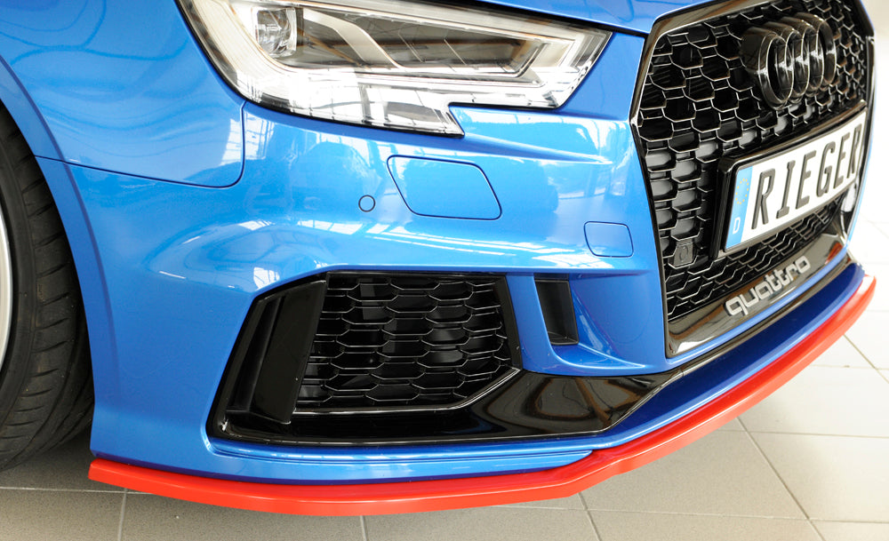 Audi RS3 (8V) Rieger Spoilerschwert für orig. RS3-Frontschürze für orig. Frontschürze, ABS, 
inkl. Montagezubehör, ABE