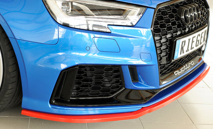 Audi RS3 (8V) Rieger Spoilerschwert für orig. RS3-Frontschürze für orig. Frontschürze, ABS, 
inkl. Montagezubehör, ABE