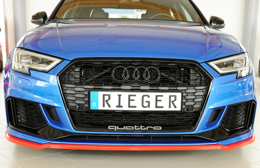 Audi RS3 (8V) Rieger Spoilerschwert für orig. RS3-Frontschürze für orig. Frontschürze, ABS, 
inkl. Montagezubehör, ABE