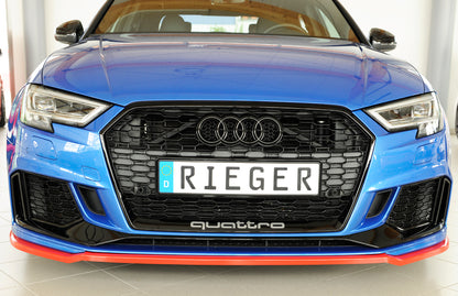 Audi RS3 (8V) Rieger Spoilerschwert für orig. RS3-Frontschürze für orig. Frontschürze, ABS, 
inkl. Montagezubehör, ABE
