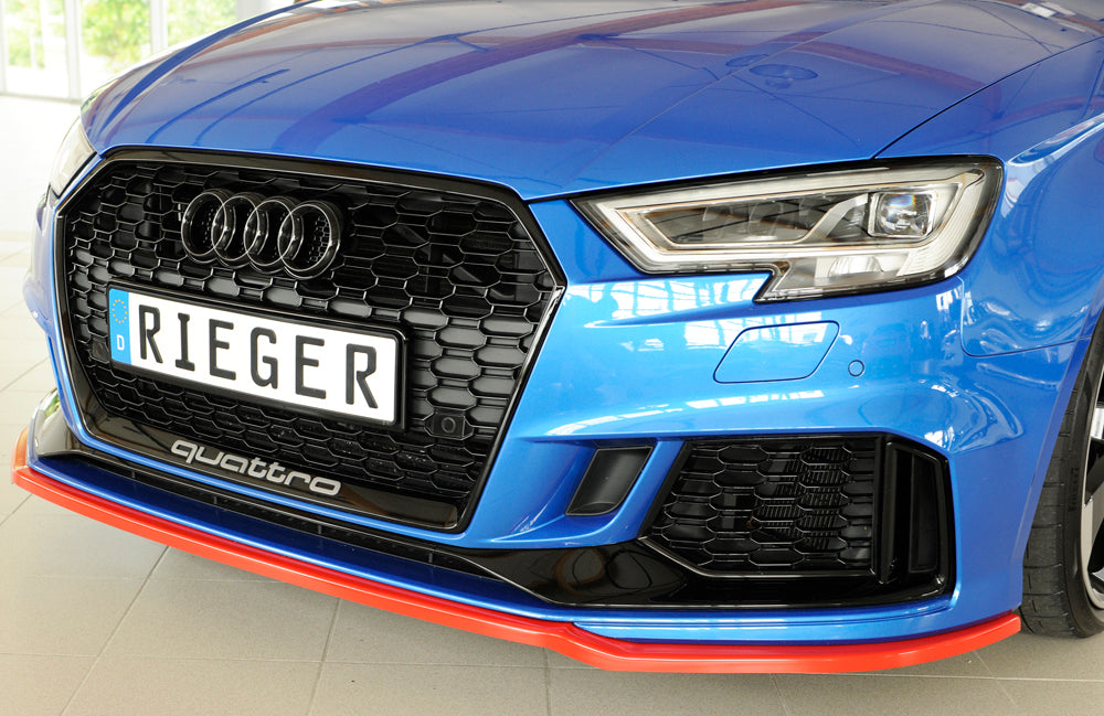 Audi RS3 (8V) Rieger Spoilerschwert für orig. RS3-Frontschürze für orig. Frontschürze, ABS, 
inkl. Montagezubehör, ABE