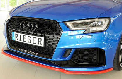 Audi RS3 (8V) Rieger Spoilerschwert für orig. RS3-Frontschürze für orig. Frontschürze, ABS, 
inkl. Montagezubehör, ABE