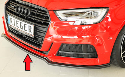 Audi A3 (8V) Rieger Spoilerschwert für orig. S-Line Frontschürze für orig. Frontschürze, ABS, für Fzg. mit S-Line Exterieur, 
inkl. Montagezubehör, ABE