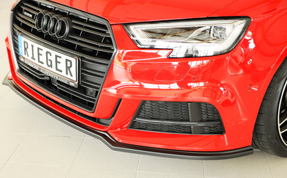 Audi A3 (8V) Rieger Spoilerschwert für orig. S-Line Frontschürze für orig. Frontschürze, ABS, für Fzg. mit S-Line Exterieur, 
inkl. Montagezubehör, ABE