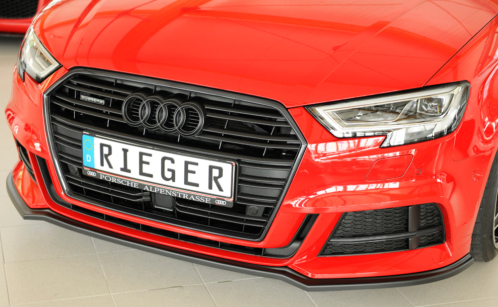Audi A3 (8V) Rieger Spoilerschwert für orig. S-Line Frontschürze für orig. Frontschürze, ABS, für Fzg. mit S-Line Exterieur, 
inkl. Montagezubehör, ABE