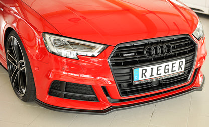 Audi A3 (8V) Rieger Spoilerschwert für orig. S-Line Frontschürze für orig. Frontschürze, ABS, für Fzg. mit S-Line Exterieur, 
inkl. Montagezubehör, ABE