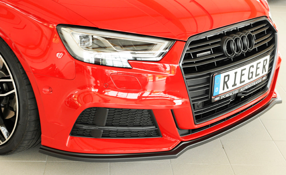 Audi A3 (8V) Rieger Spoilerschwert für orig. S-Line Frontschürze für orig. Frontschürze, ABS, für Fzg. mit S-Line Exterieur, 
inkl. Montagezubehör, ABE