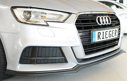 Audi A3 (8V) Rieger Spoilerschwert für orig. S-Line Frontschürze für orig. Frontschürze, ABS, für Fzg. mit S-Line Exterieur, 
inkl. Montagezubehör, ABE