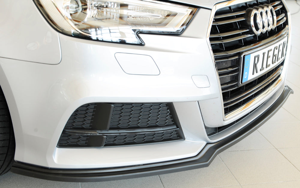 Audi A3 (8V) Rieger Spoilerschwert für orig. S-Line Frontschürze für orig. Frontschürze, ABS, für Fzg. mit S-Line Exterieur, 
inkl. Montagezubehör, ABE