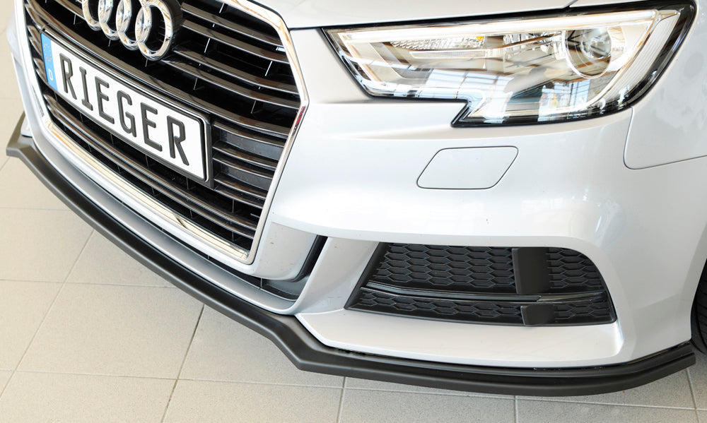 Audi A3 (8V) Rieger Spoilerschwert für orig. S-Line Frontschürze für orig. Frontschürze, ABS, für Fzg. mit S-Line Exterieur, 
inkl. Montagezubehör, ABE