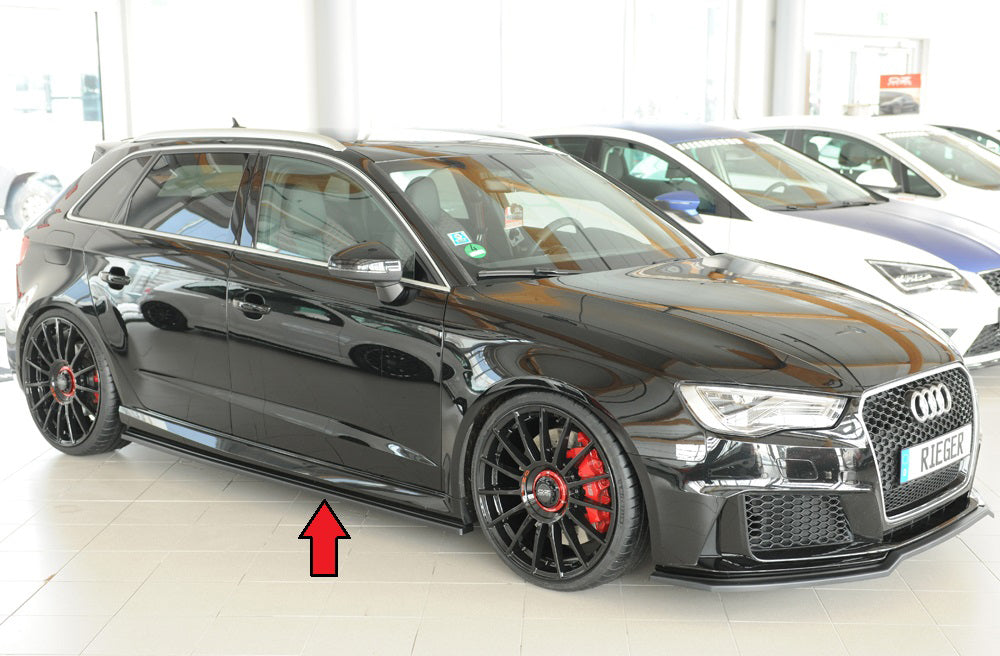 Audi RS3 (8V) Rieger Seitenschwelleransatz rechts, für orig. Seitenschweller, ABS, 
inkl. Montagezubehör, Gutachten