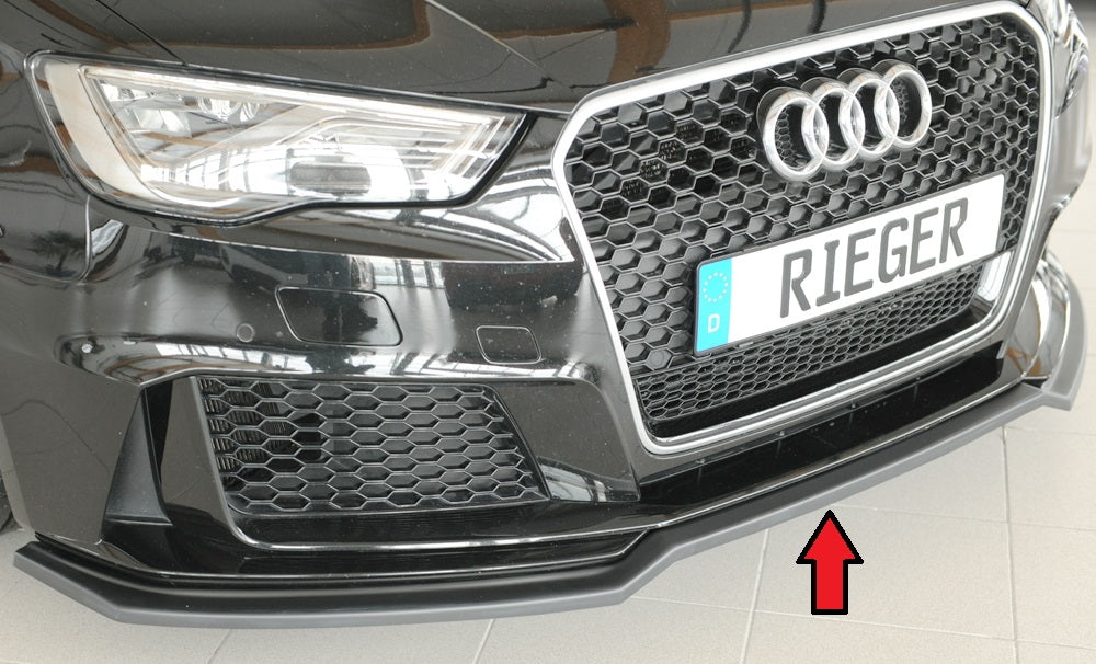 Audi RS3 (8V) Rieger Spoilerschwert für orig. Frontschürze, ABS, 
inkl. Montagezubehör, ABE