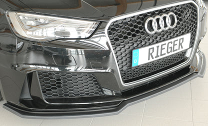 Audi RS3 (8V) Rieger Spoilerschwert für orig. Frontschürze, ABS, 
inkl. Montagezubehör, ABE