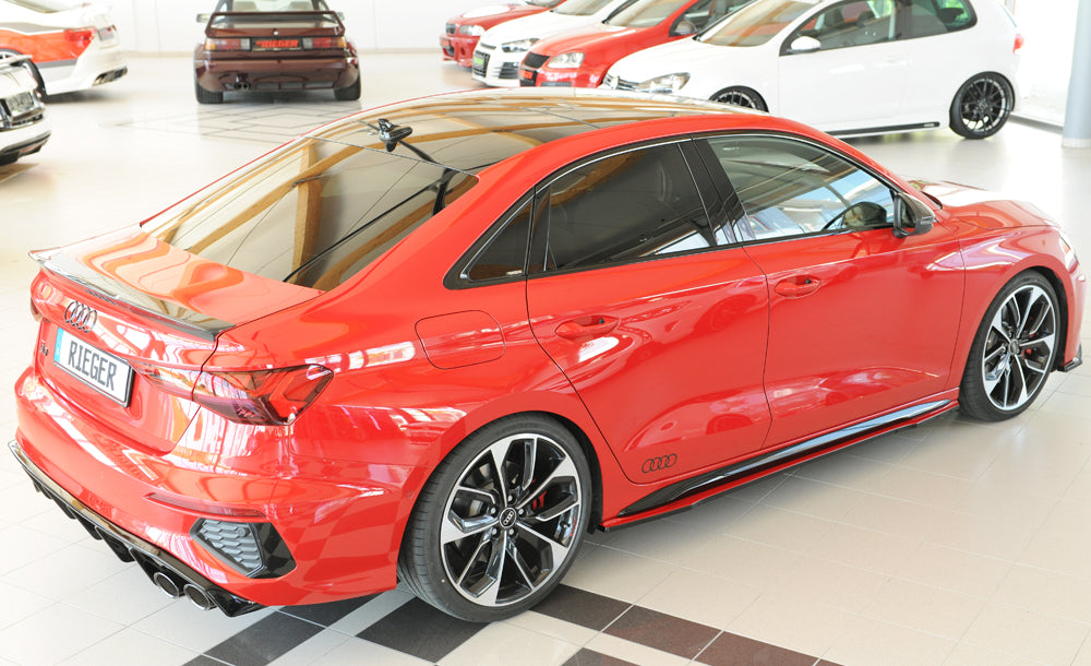 Audi A3 (GY) Rieger Seitenschwelleransatz links, für orig. Seitenschweller, ABS, für Fzg. mit S-Line Exterieur, 
inkl. Mon...