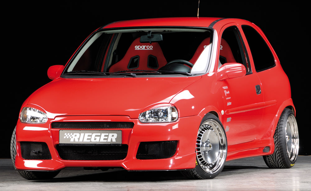 Opel Corsa B Rieger Seitenschweller   Nicht GSI rechts, mit Schacht, mit Ausschnitt, ABS, 
inkl. Gutachten, Montagezubehör