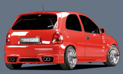 Opel Corsa B Rieger Heckschürze    ABS, 
inkl. Alugitter, Gutachten, Montagezubehör