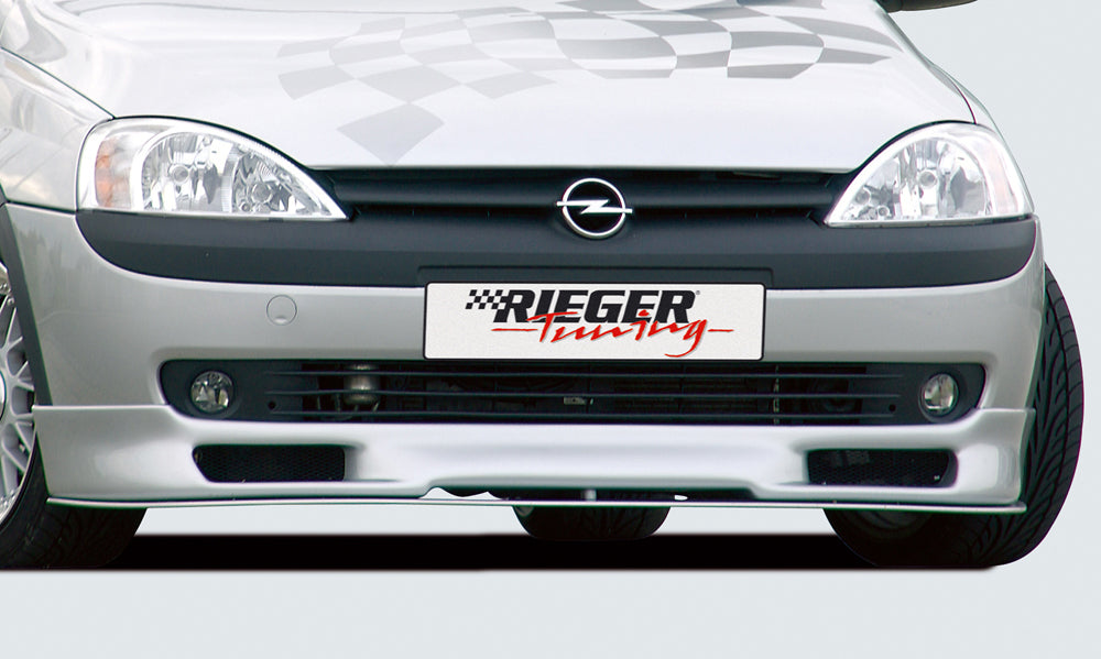 Opel Corsa C Rieger Spoilerschwert   für Spoilerlippe 58910 gerade Version, für Spoilerlippe, ABS, 
inkl. Montagezubehör, Gutachten