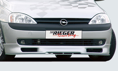 Opel Corsa C Rieger Spoilerschwert   für Spoilerlippe 58910 gerade Version, für Spoilerlippe, ABS, 
inkl. Montagezubehör, Gutachten