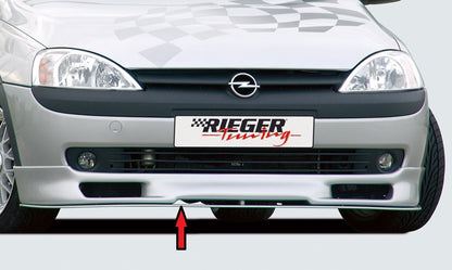 Opel Corsa C Rieger Spoilerschwert   für Spoilerlippe 58910 gerade Version, für Spoilerlippe, ABS, 
inkl. Montagezubehör, Gutachten