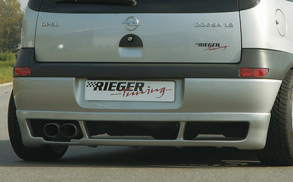 Opel Corsa C Rieger Heckansatz   nicht für Modelle ab Facelift ! ABS, 
inkl. Alugitter, Gutachten, Montagezubehör