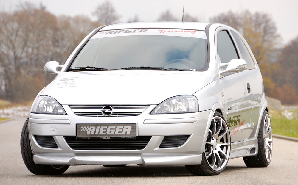 Opel Corsa C Rieger Spoilerlippe    ABS, 
inkl. Montagezubehör, ABE