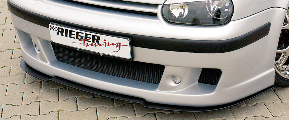 VW Golf 4 Rieger Spoilerschwert für Spoilerstoßstange 59017/18/06/50 gekantete Version, für Spoilerstoßstange, ABS, 
inkl. Montagezubehör, Gutachten
