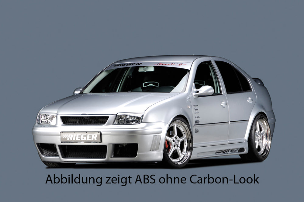 VW Bora (1J) Rieger Seitenschweller    links, mit Schacht, mit Ausschnitt, ABS, 
inkl. Alugitter, Montagezubehör, ABE
