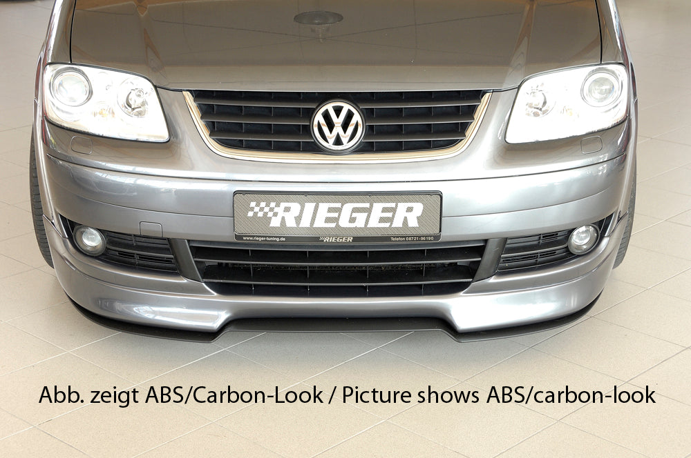 VW Touran (1T) Rieger Spoilerschwert für Spoilerlippe 59201 für Spoilerlippe, gekantete Version, ABS, 
inkl. Montagezubehör, ABE