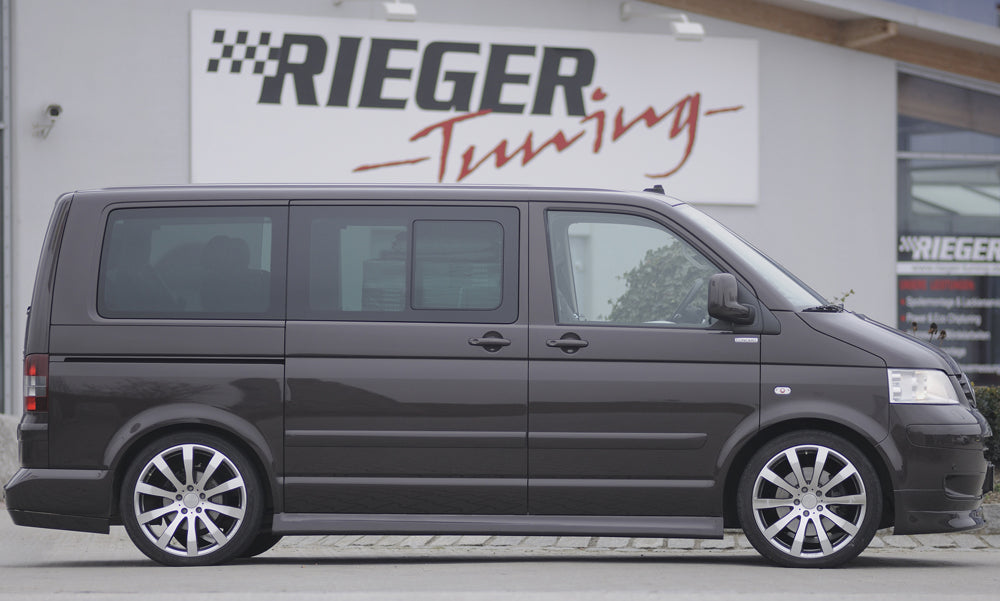 VW T5 Bus Rieger Spoilerlippe für alle Modelle mit Multivan-/Caravellefront ABS, 
inkl. Montagezubehör, ABE