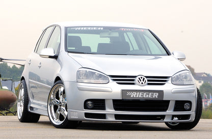 VW Golf 5 Rieger Spoilerlippe   nicht für GTI mit seitlichen Rippen, ABS, 
inkl. Alugitter, Montagezubehör, ABE