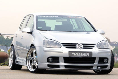VW Golf 5 Rieger Spoilerlippe   ohne seitliche Rippen (nicht für GTI) ABS, 
inkl. Alugitter, Montagezubehör, ABE
