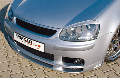 VW Golf 5 Rieger Spoilerlippe   ohne seitliche Rippen (nicht für GTI) ABS, 
inkl. Alugitter, Montagezubehör, ABE