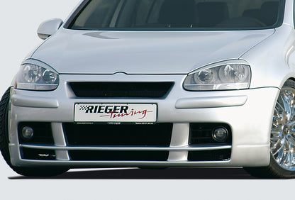 VW Golf 5 Rieger Spoilerstoßstange    ohne Lüftungsschlitze, ABS, 
inkl. Alugitter, Montagezubehör, ABE