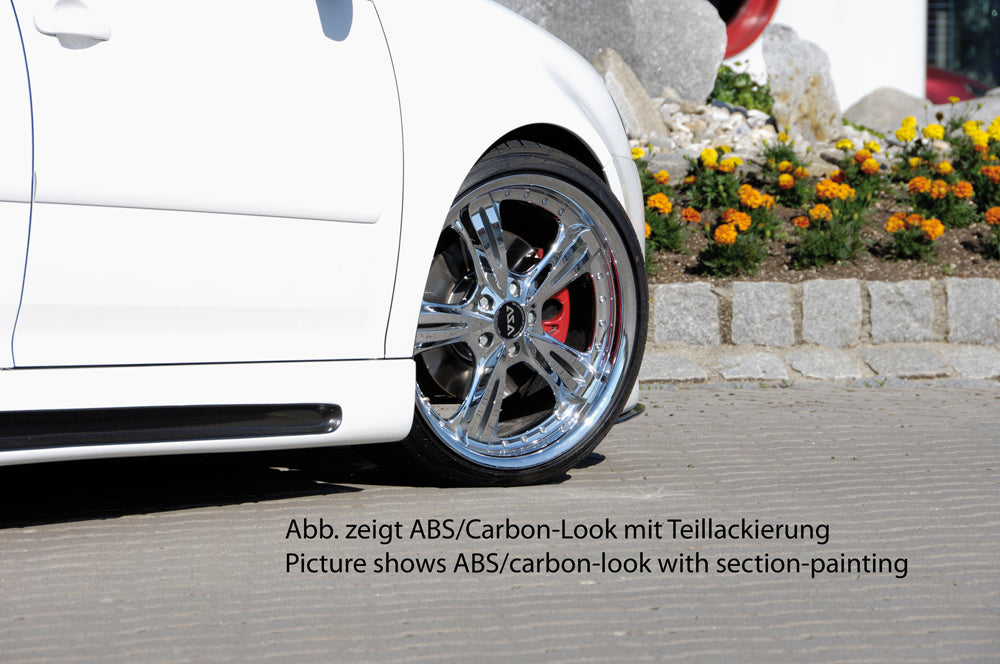 VW Golf 5 Rieger Seitenschweller   -> nur für GTI links, mit Schacht, mit Ausschnitt, ABS, 
inkl. Alugitter, Gutachten, Montagezubehör