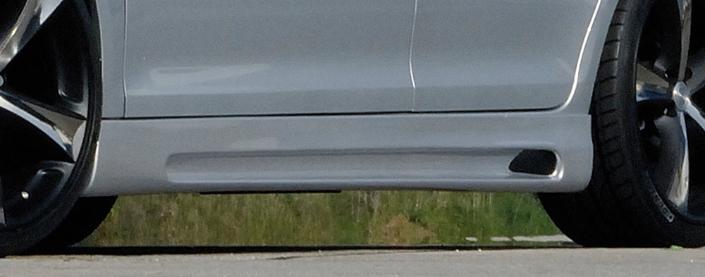VW Eos (1F) Rieger Seitenschweller    links, mit Schacht, mit Ausschnitt, ABS, 
inkl. Alugitter, Gutachten, Montagezubehör