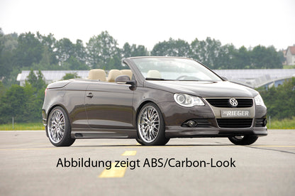 VW Eos (1F) Rieger Seitenschweller    rechts, mit Schacht, mit Ausschnitt, ABS, 
inkl. Alugitter, Gutachten, Montagezubehör