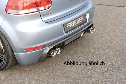 VW Golf 6 Rieger Heckschürzenansatz  für Endrohr li., ABS, 
inkl. Montagezubehör, Alugitter, Gutachten