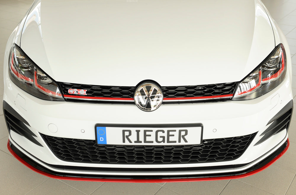 VW Golf 7 GTI-TCR Rieger Spoilerschwert nur für GTI - TCR für orig. Frontschürze für orig. Frontschürze, ABS, 
inkl. Montagezubehör, ABE