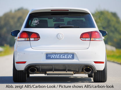 VW Golf 6 GTD Rieger Heckeinsatz  für Sportendrohr li. u. re., (145x90mm oval), für Doppelendrohr li. u. re., ABS, 
inkl. Montagezubehör, Gutachten