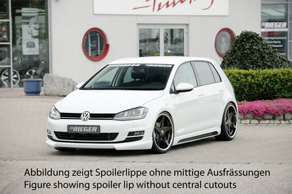 VW Golf 7 Rieger Spoilerlippe  mit zusätzlichen Lüftungsschlitzen, ABS, 
inkl. Alugitter, Montagezubehör, ABE