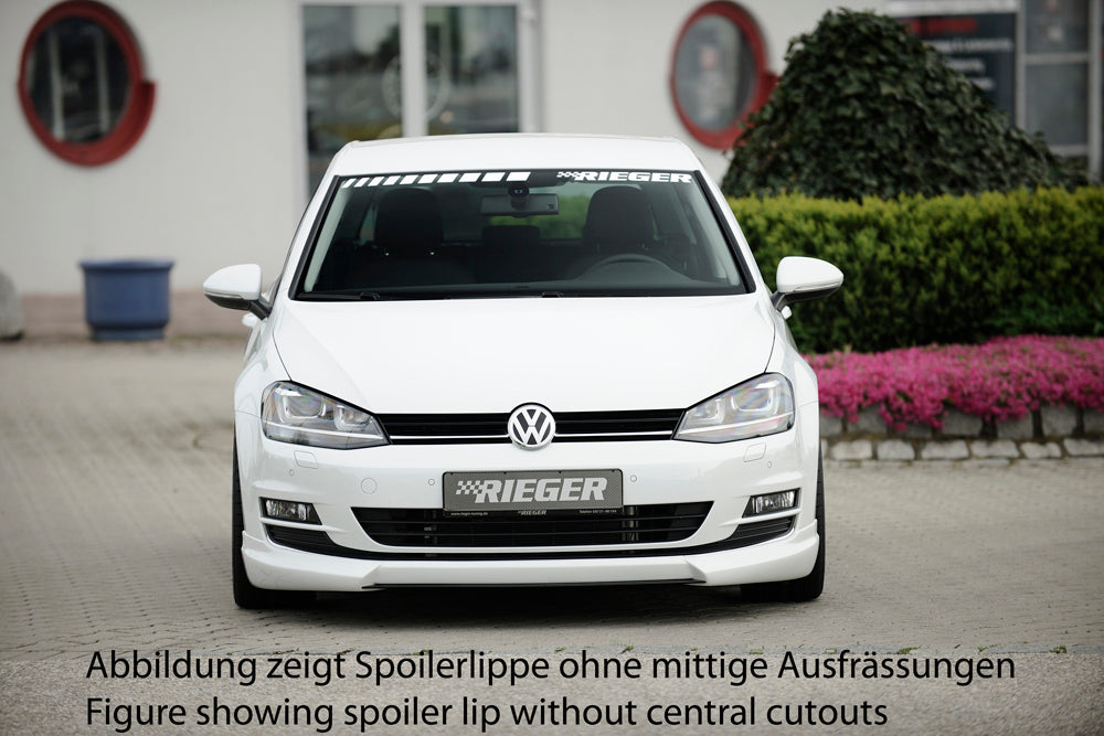 VW Golf 7 Rieger Spoilerlippe  mit zusätzlichen Lüftungsschlitzen, ABS, 
inkl. Alugitter, Montagezubehör, ABE