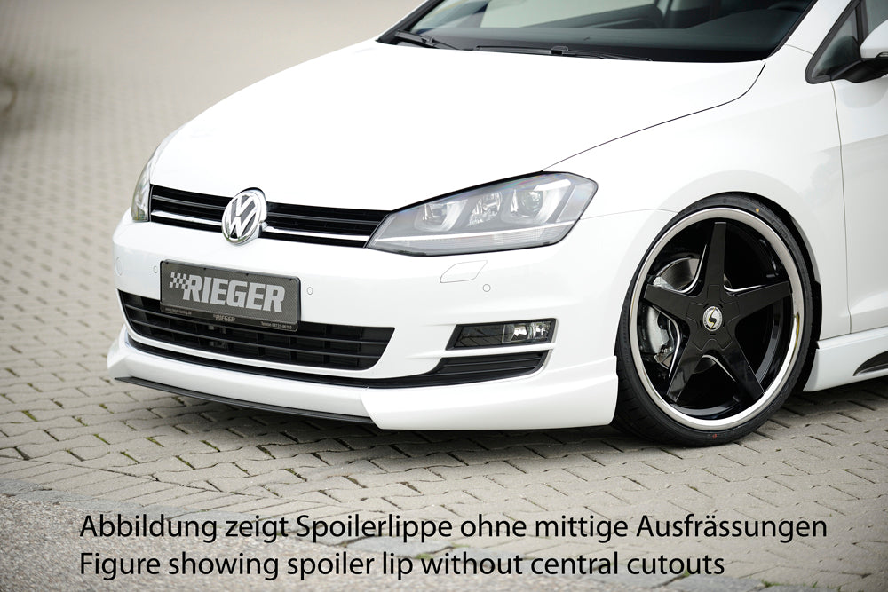 VW Golf 7 Rieger Spoilerlippe  mit zusätzlichen Lüftungsschlitzen, ABS, 
inkl. Alugitter, Montagezubehör, ABE