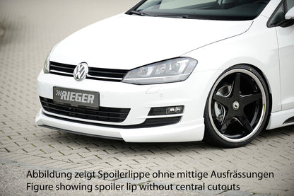 VW Golf 7 Rieger Spoilerlippe  mit zusätzlichen Lüftungsschlitzen, ABS, 
inkl. Alugitter, Montagezubehör, ABE